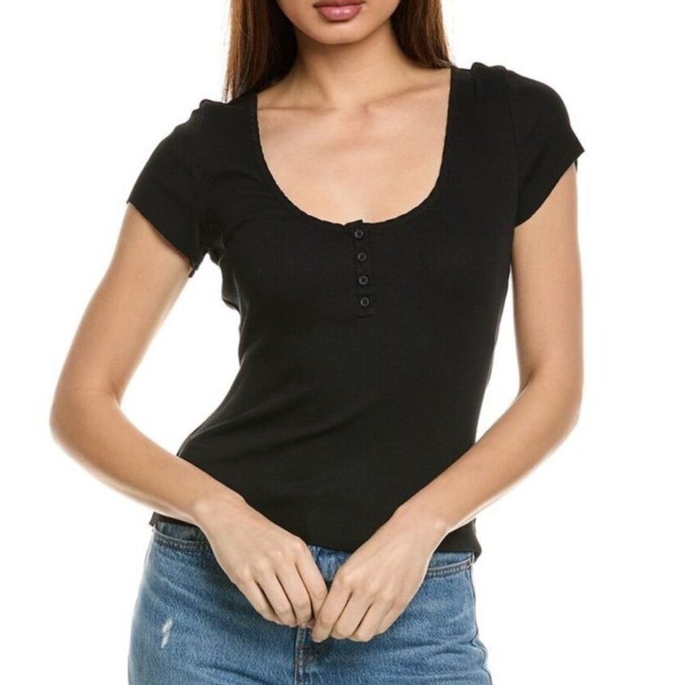 Nation Ltd Quinn Wrap T-Shirt Black